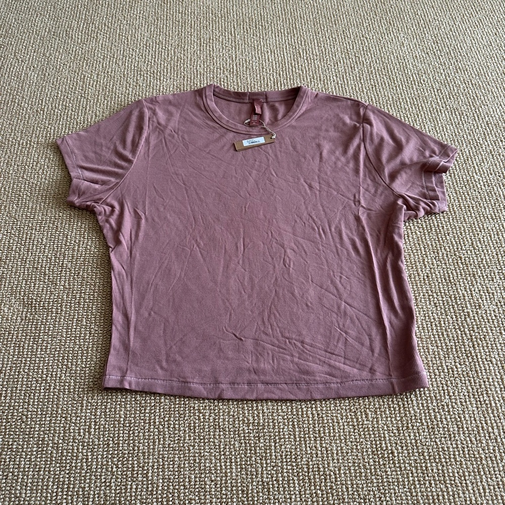 Skims Rose Clay Lounge Baby Tee, Size 4X NWT